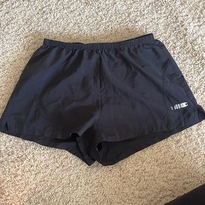 black athletic shorts